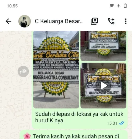 Pengiriman Papan Bunga Duka Cipadu
